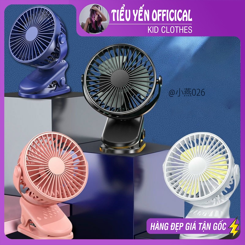 P026-Quạt tích điện đen/xanh/hồng/trắng