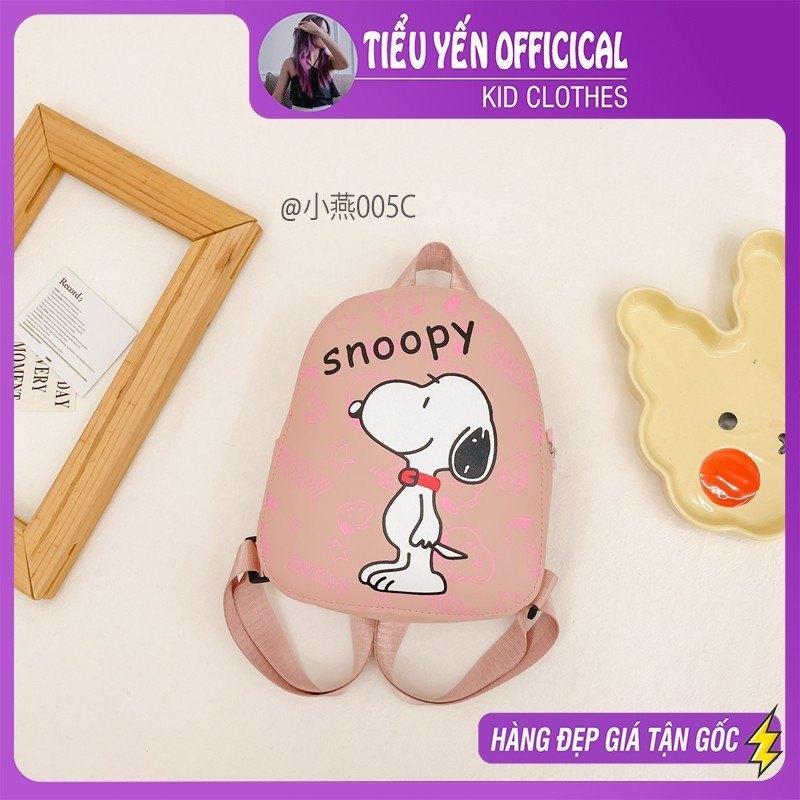 BL005-Balo trẻ em mickey hồng/mèo hồng/snoopy hồng/thỏ hồng/gấu hồng