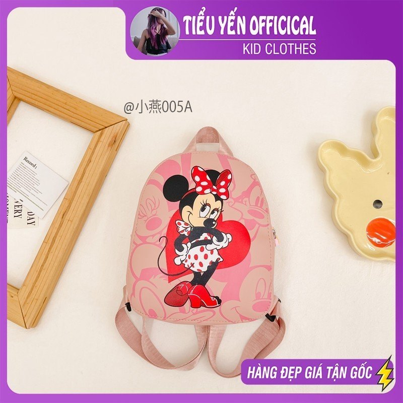 BL005-Balo trẻ em mickey hồng/mèo hồng/snoopy hồng/thỏ hồng/gấu hồng