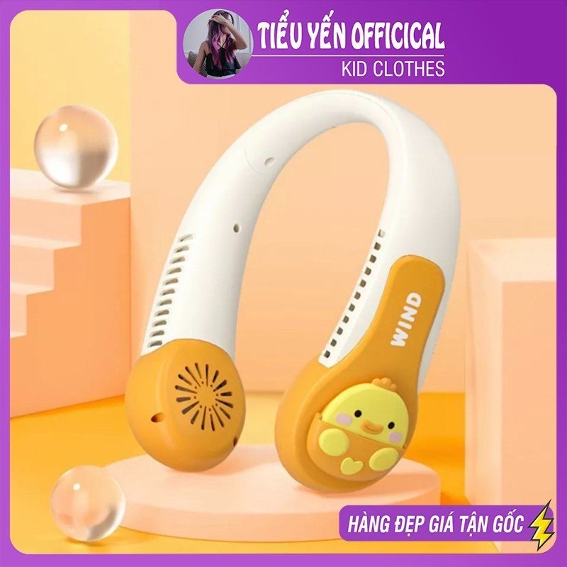 P028-Quạt tích điện đeo cổ mini trẻ