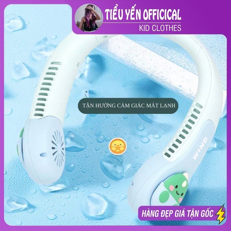 P028-Quạt tích điện đeo cổ mini trẻ