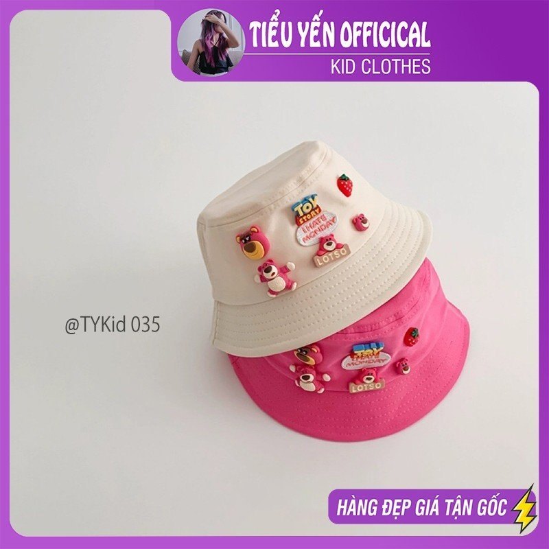 M035-Mũ vải gấu 2 màu Hot trend Tiểu Yến KID