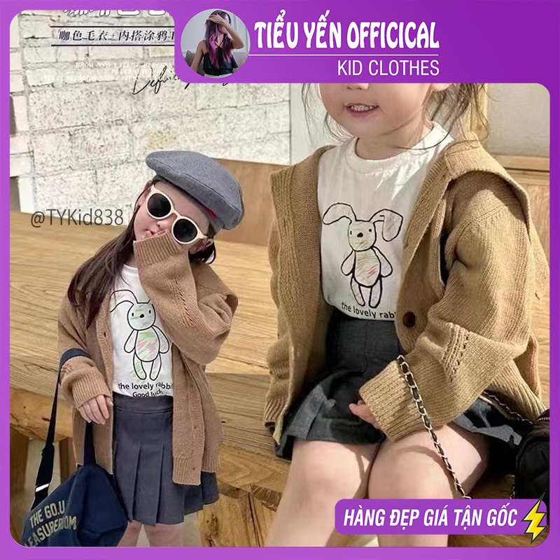 S838-Quần áo thu đông, set thỏ 3 chi tiết như mẫu mặc Tiểu Yến KID