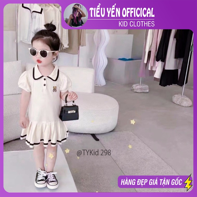 V298-Váy bé gái, váy gấu dễ thương Tiểu Yến KID