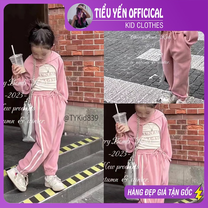 S839-Bộ thể thao thu đông bé gái cực chất Tiểu Yến KID