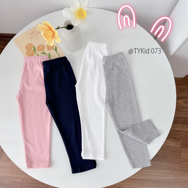 Q073-Combo 4 quần legging bé gái vải mềm co giãn Tiểu Yến KID