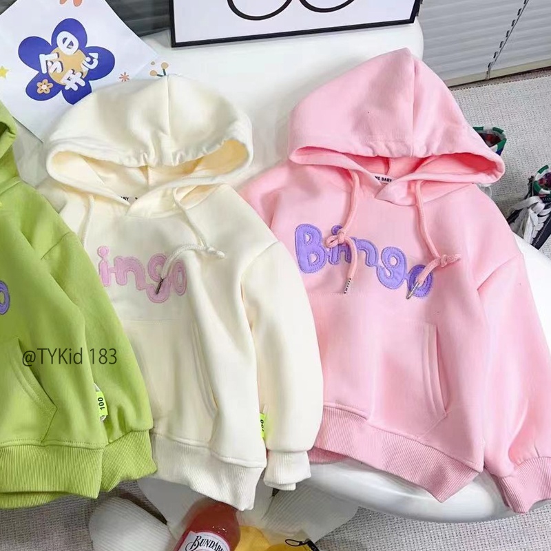 A183-Áo nỉ hoodie bé gái 2 màu trắng, hồng Tiểu Yến KID