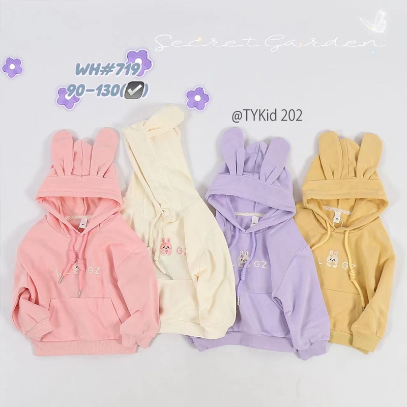 A202-Áo bé gái, áo nỉ hoodie bé gái 3 màu : hồng, trắng, vàng Tiểu Yến KID