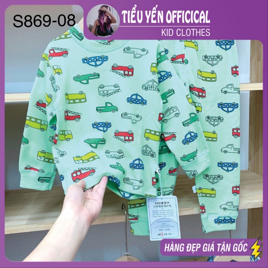 S869-Đồ bộ mặc nhà bé gái, bé trai, chất vải cotton xuất hàn loại 1 Tiểu Yến KID