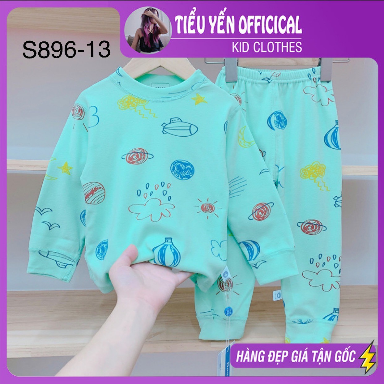 S869-Đồ bộ mặc nhà bé gái, bé trai, chất vải cotton xuất hàn loại 1 Tiểu Yến KID