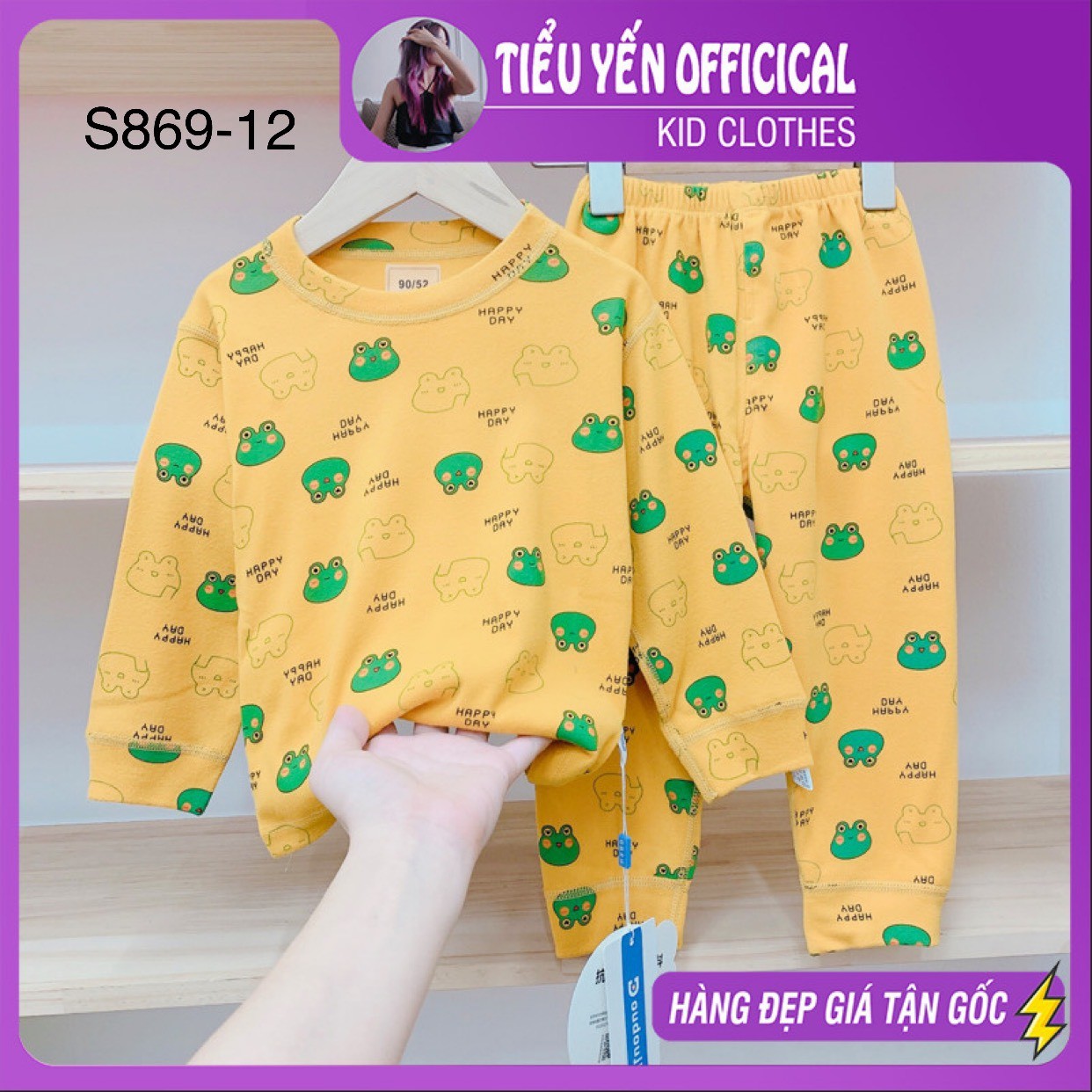 S869-Đồ bộ mặc nhà bé gái, bé trai, chất vải cotton xuất hàn loại 1 Tiểu Yến KID