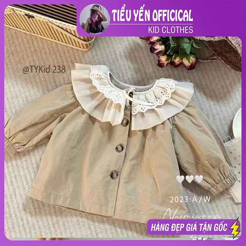 AK238-Áo khoác bé gái, áo khoác kaki bé gái style hàn quốc Tiểu Yến KID