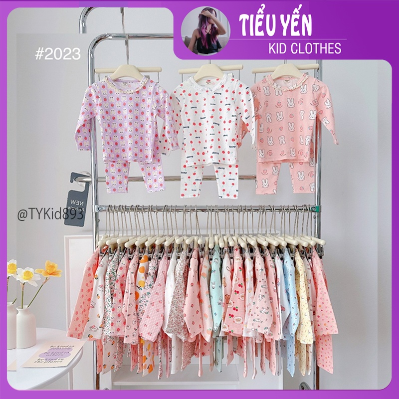 S893-Đồ bộ bé gái, bộ cotton vải co giãn 4 chiều màu ngẫu nhiên, mua 3 giảm 10K Tiểu Yến KID