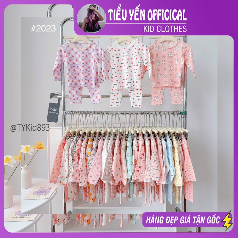 S893-Đồ bộ bé gái, bộ cotton vải co giãn 4 chiều màu ngẫu nhiên, mua 3 giảm 10K Tiểu Yến KID