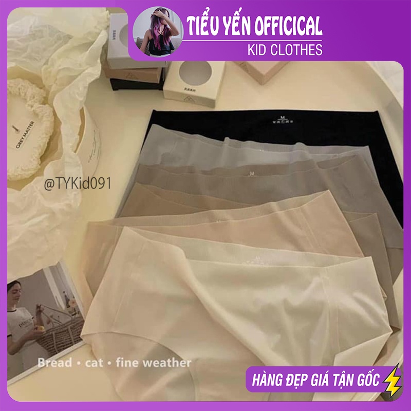 Q091-Set 6 quần lót nữ tàng hình, quần không đường may viền kèm hộp cao cấp 43-65kg