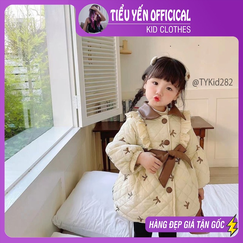 AK282-Áo khoác bé gái, áo khoác phao dáng dài style hàn quốc Tiểu Yến KID