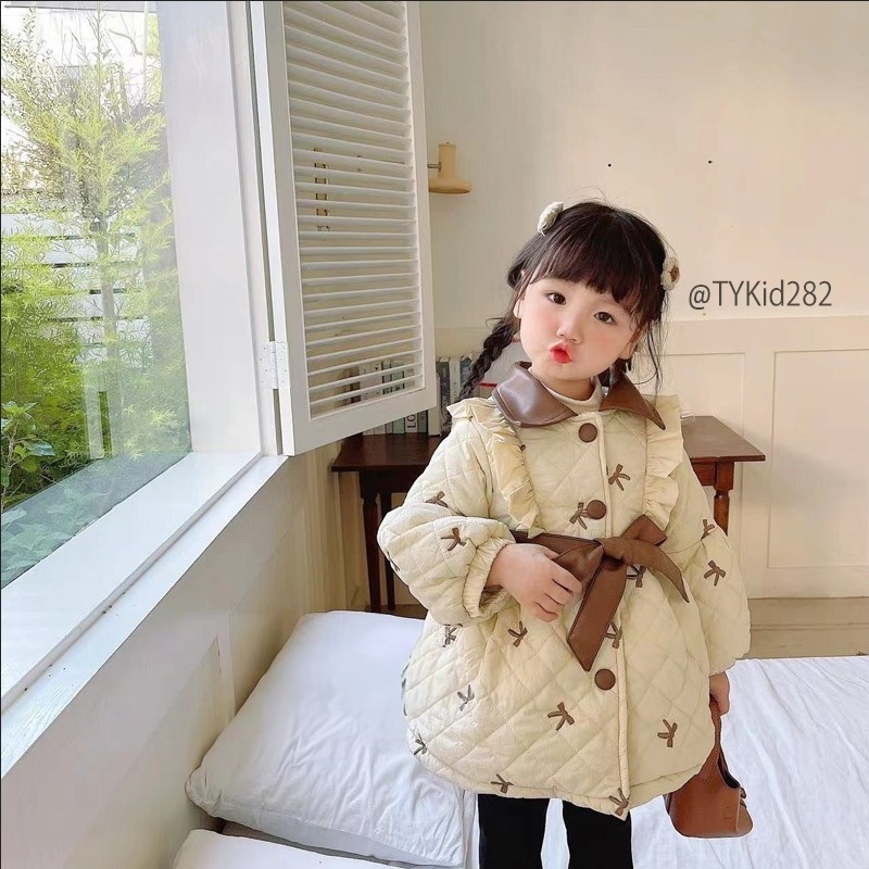 AK282-Áo khoác bé gái, áo khoác phao dáng dài style hàn quốc Tiểu Yến KID