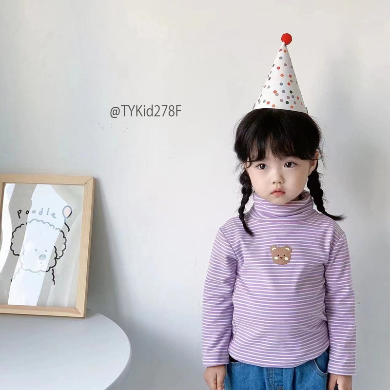 A278-Áo nỉ giữ nhiệt bé trai bé gái cổ gấp 6 màu vải nỉ mềm co giãn Tiểu Yến KID