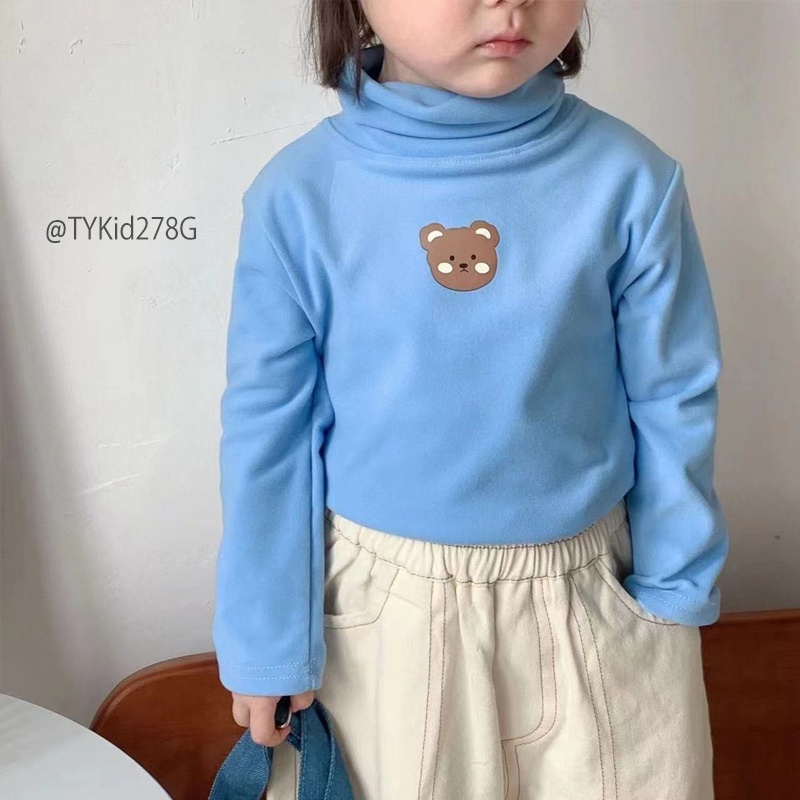 A278-Áo nỉ giữ nhiệt bé trai bé gái cổ gấp 6 màu vải nỉ mềm co giãn Tiểu Yến KID