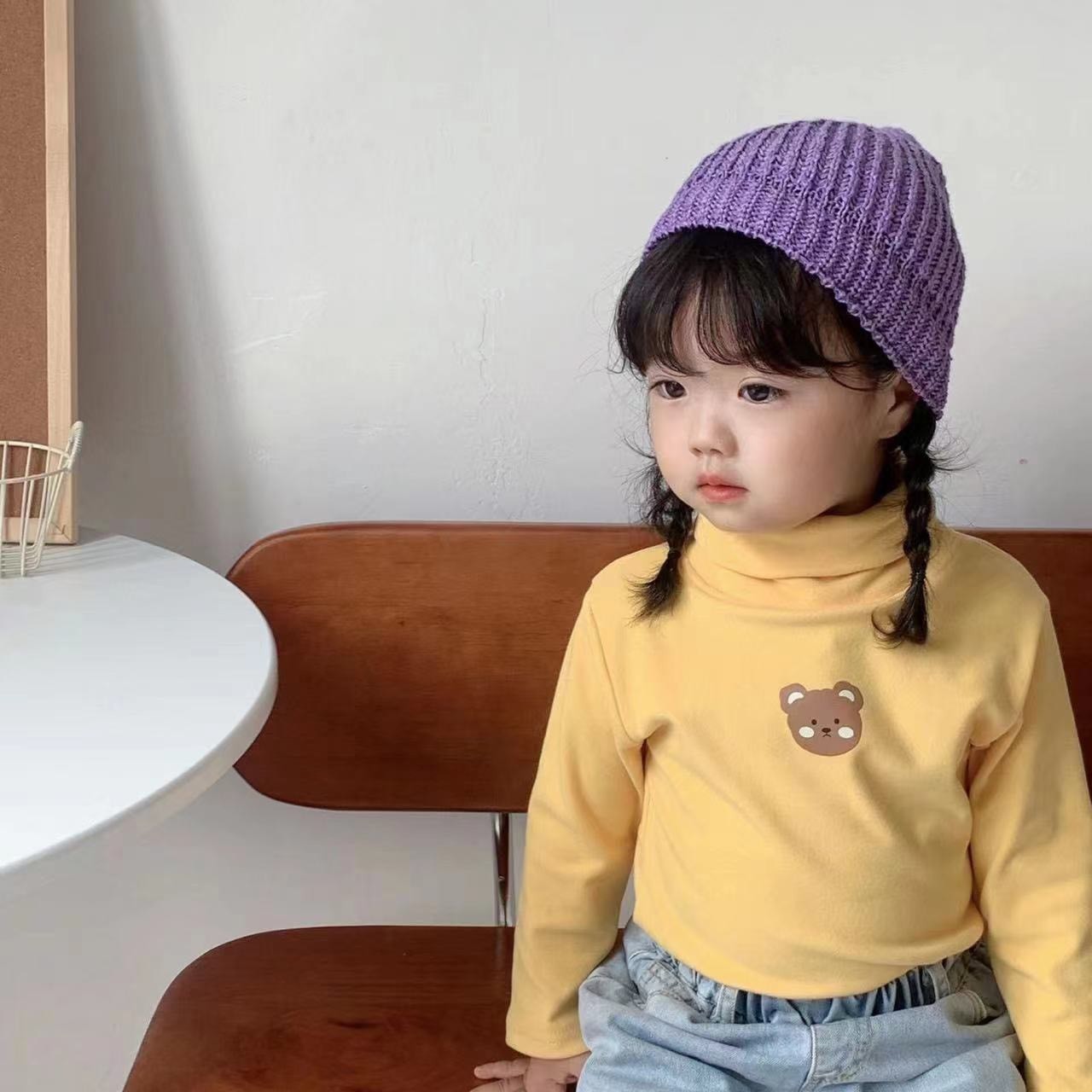 A278-Áo nỉ giữ nhiệt bé trai bé gái cổ gấp 6 màu vải nỉ mềm co giãn Tiểu Yến KID