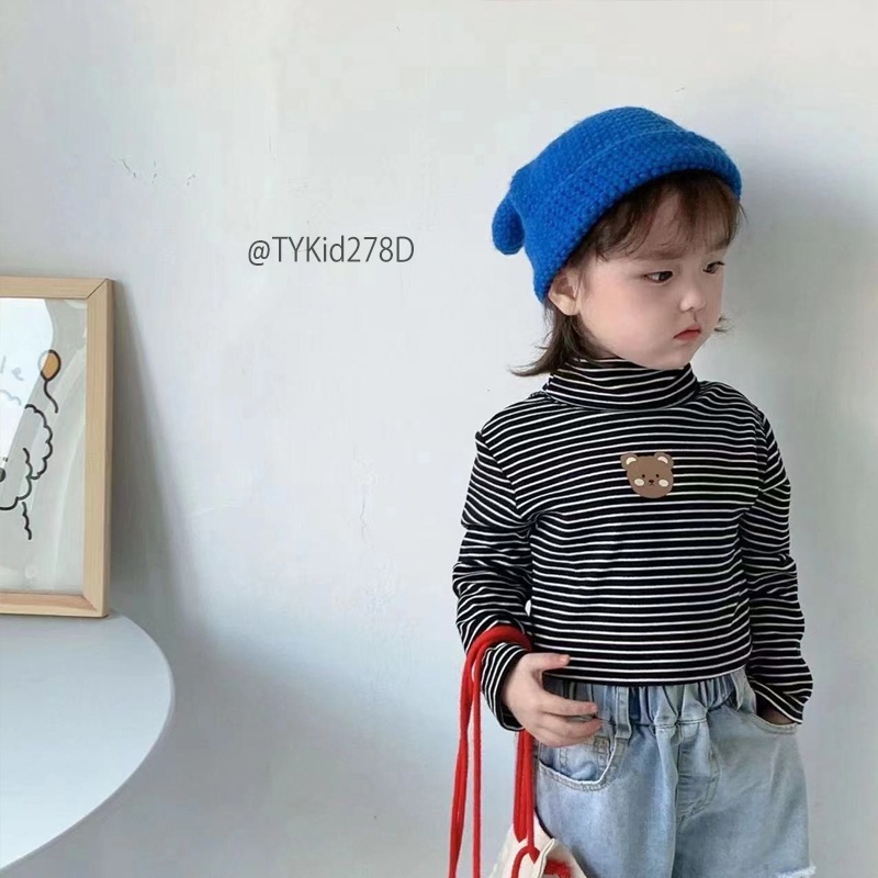 A278-Áo nỉ giữ nhiệt bé trai bé gái cổ gấp 6 màu vải nỉ mềm co giãn Tiểu Yến KID