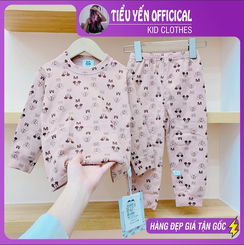 S869-Đồ bộ mặc nhà bé gái, bé trai, chất vải cotton xuất hàn loại 1 Tiểu Yến KID