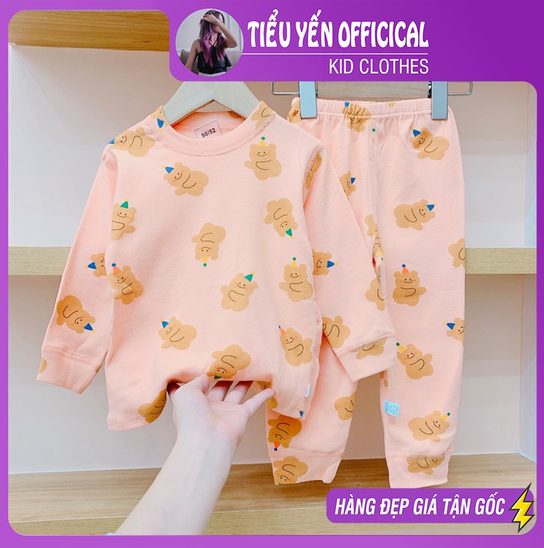 S869-Đồ bộ mặc nhà bé gái, bé trai, chất vải cotton xuất hàn loại 1 Tiểu Yến KID