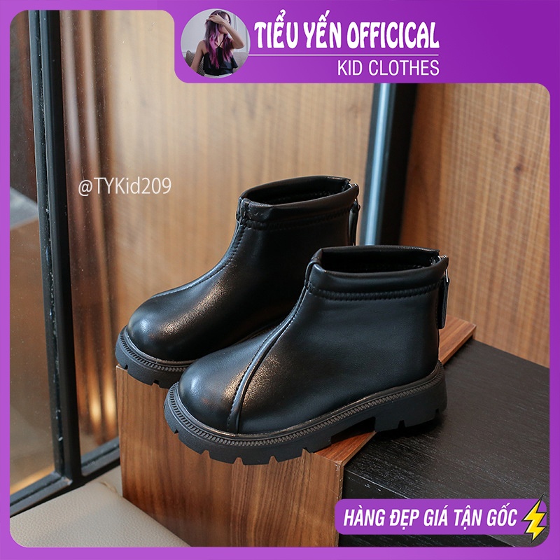 G209-Boot da cổ ngắn bé trai bé gái, mix đồ cực chất size 23-36 Tiểu Yến KID