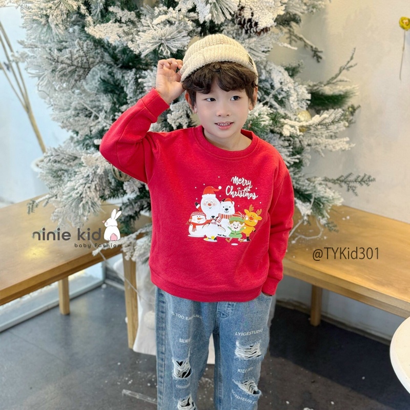 A301-Áo nỉ đỏ Noel cho bé Tiểu Yến KID