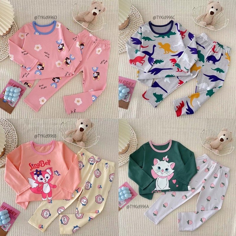 S996-Bộ cotton xuất Hàn cho bé, vải cotton mềm co giãn 4 chiều Tiểu Yến KID