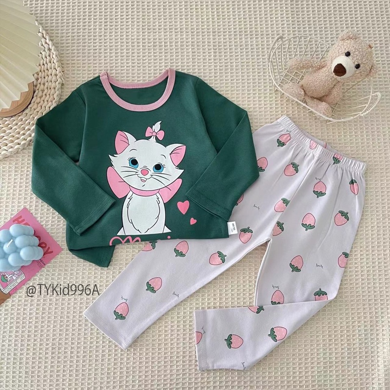 S996-Bộ cotton xuất Hàn cho bé, vải cotton mềm co giãn 4 chiều Tiểu Yến KID