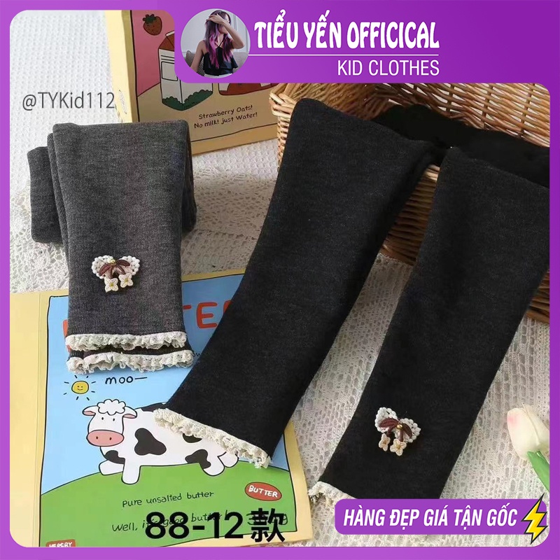 Q112-Quần legging bé gái, chất nỉ lót nỉ dày ấm Tiểu Yến KID