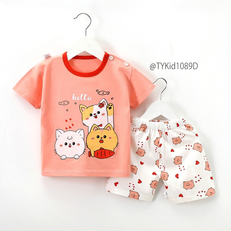 S1089-Đồ bộ cotton cho bé, nhiều màu cho bé trai gái chất cotton mềm mát Tiểu Yến KID