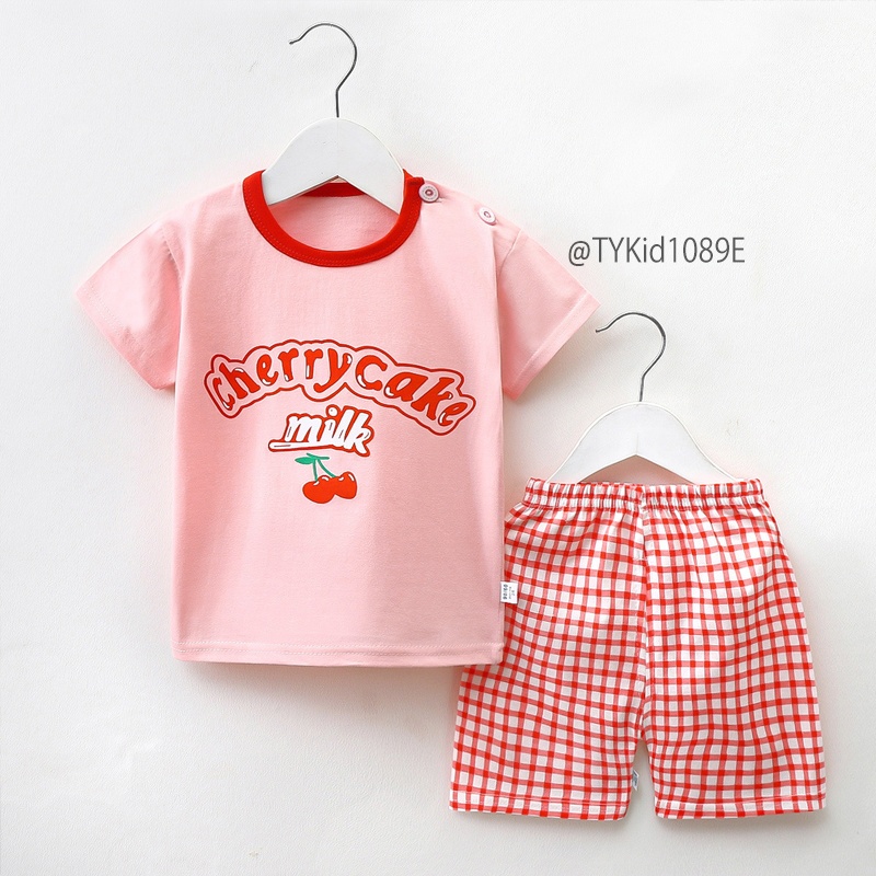 S1089-Đồ bộ cotton cho bé, nhiều màu cho bé trai gái chất cotton mềm mát Tiểu Yến KID