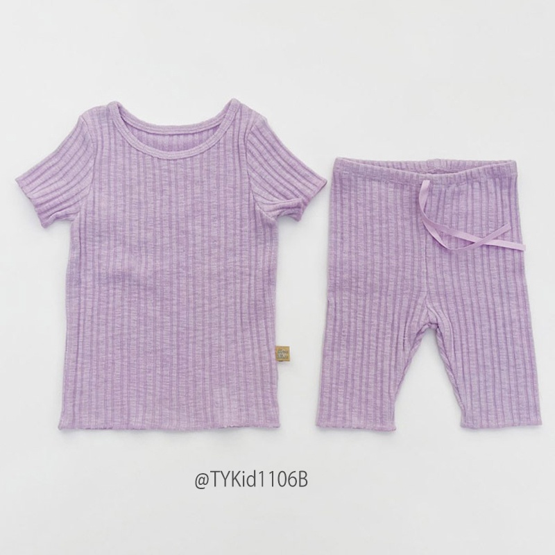 S1106-Quần áo hè bé gái, đồ bộ cotton thun tăm mềm siêu co giãn nhiều màu sắc Tiểu Yến KID