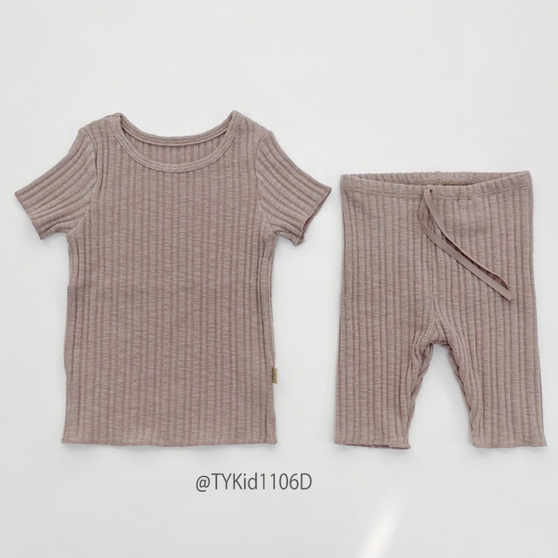 S1106-Quần áo hè bé gái, đồ bộ cotton thun tăm mềm siêu co giãn nhiều màu sắc Tiểu Yến KID