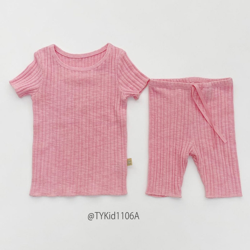 S1106-Quần áo hè bé gái, đồ bộ cotton thun tăm mềm siêu co giãn nhiều màu sắc Tiểu Yến KID