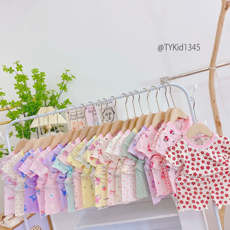 S1345-Đồ bộ mặc nhà bé gái, bộ cotton xuất hàn gửi màu ngẫu nhiên Tiểu Yến KID