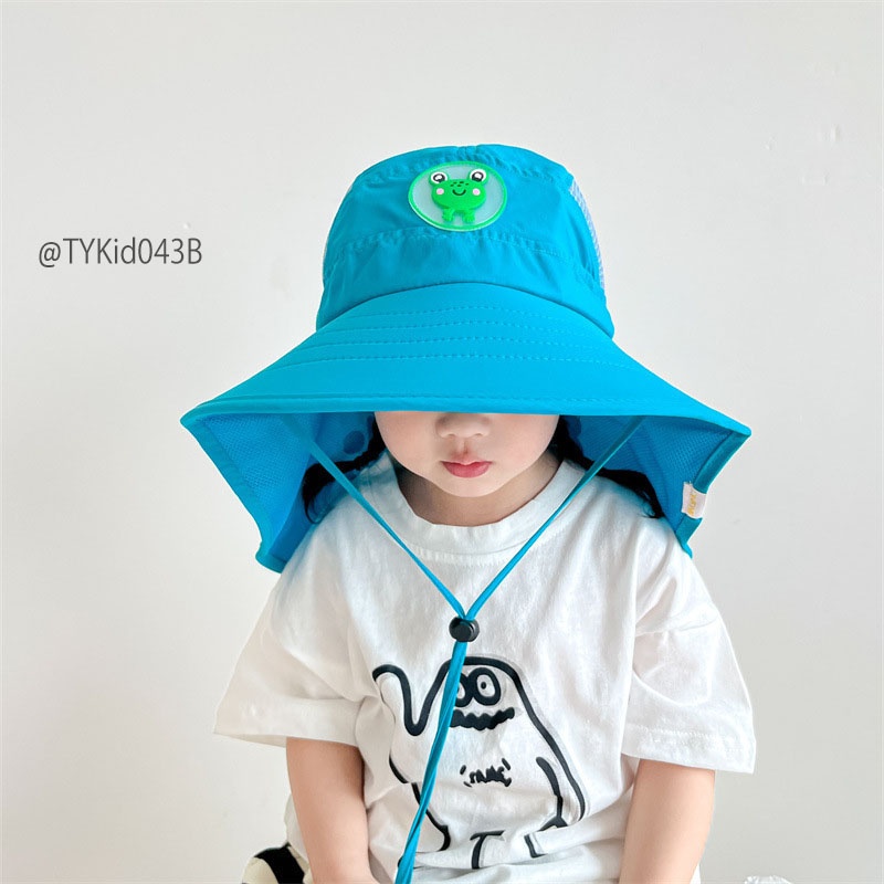 M043-Mũ hè cho bé, mũ vành rộng che nắng 4 màu Tiểu Yến KID