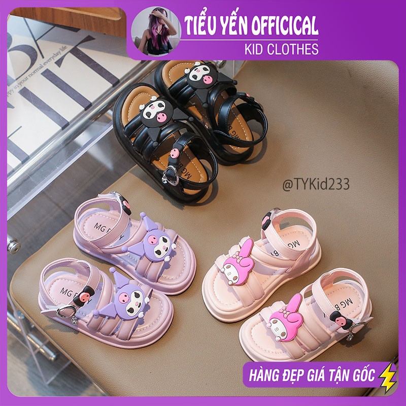 G233-Sandal hè bé gái hoạt hình, chất da mềm đi êm chân Tiểu Yến KID