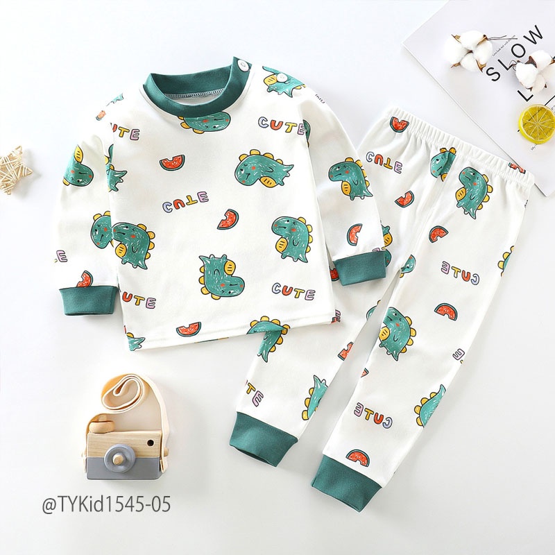 S1545-Đồ bộ cotton dài tay thu đông cho bé, chất liệu cotton mềm nhiều họa tiết Tiểu Yến KID