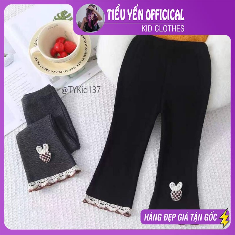 Q137-Quần legging thu đông bé gái, vải co giãn mềm Tiểu Yến KID