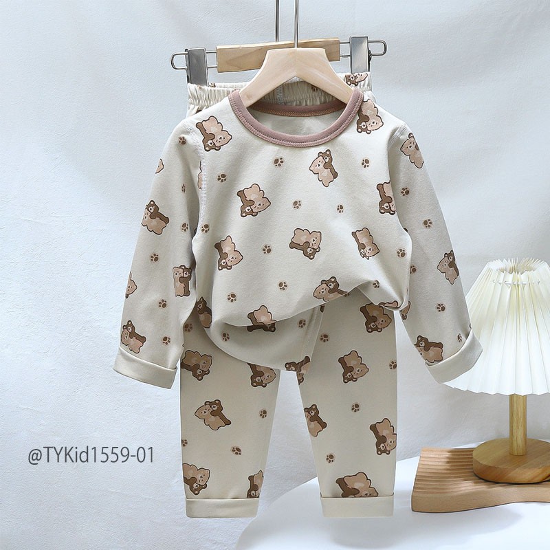 S1559-Đồ bộ mặc nhà thu đông cao cấp cho bé, vải cotton đẹp co giãn nhiều họa tiết Tiểu Yến KID