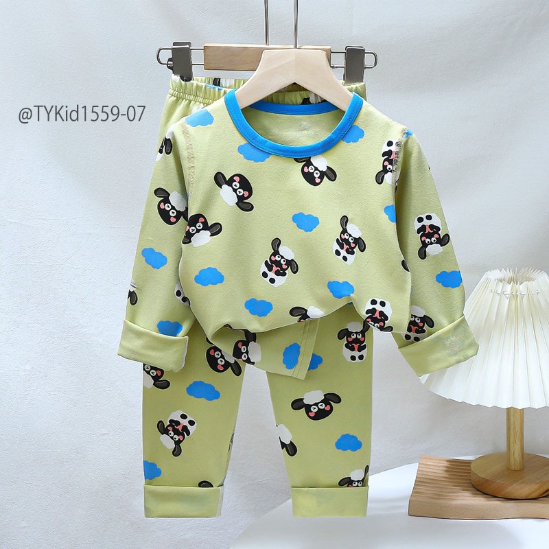 S1559-Đồ bộ mặc nhà thu đông cao cấp cho bé, vải cotton đẹp co giãn nhiều họa tiết Tiểu Yến KID