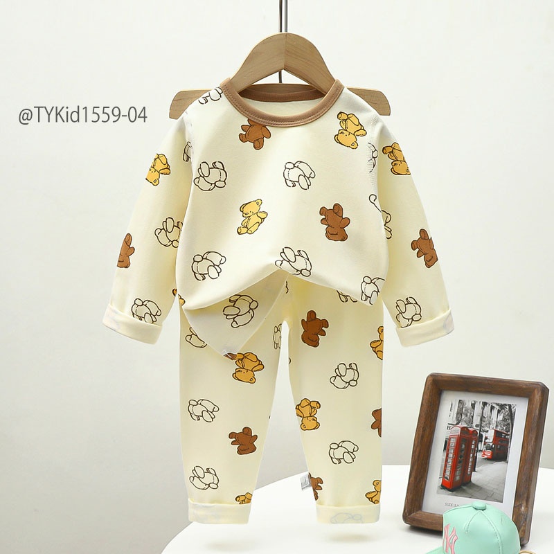 S1559-Đồ bộ mặc nhà thu đông cao cấp cho bé, vải cotton đẹp co giãn nhiều họa tiết Tiểu Yến KID