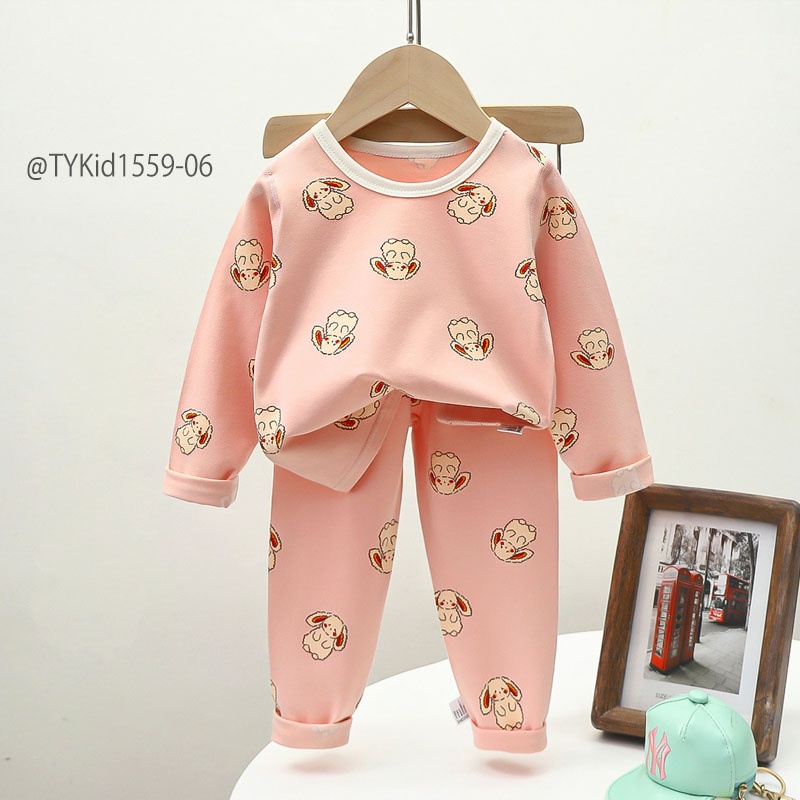 S1559-Đồ bộ mặc nhà thu đông cao cấp cho bé, vải cotton đẹp co giãn nhiều họa tiết Tiểu Yến KID