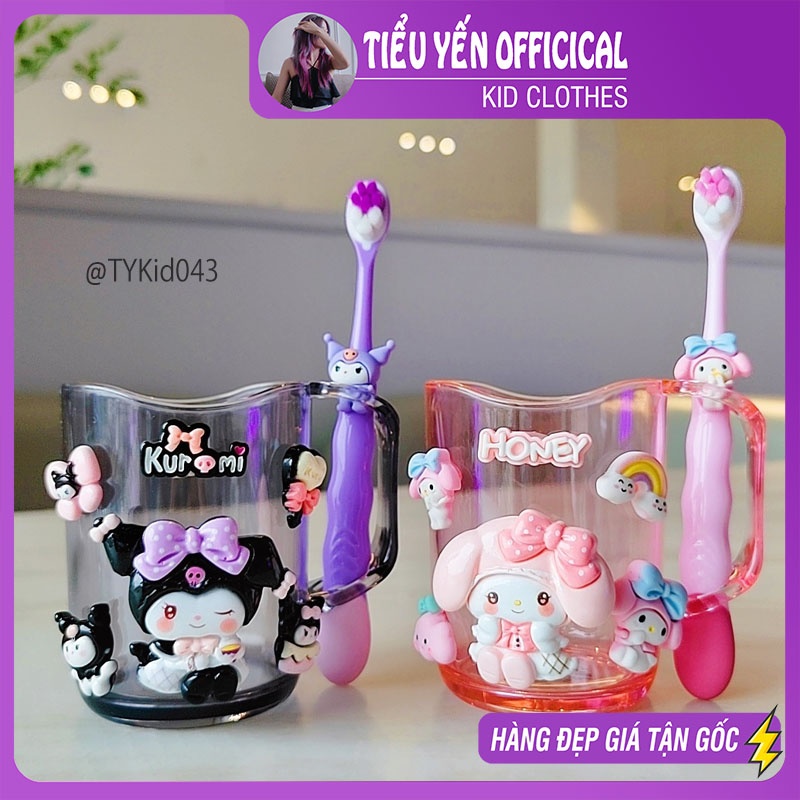 P043-Bộ cốc và bàn chải đánh răng cho bé hình hoạt hình dễ thương Tiểu Yến KID