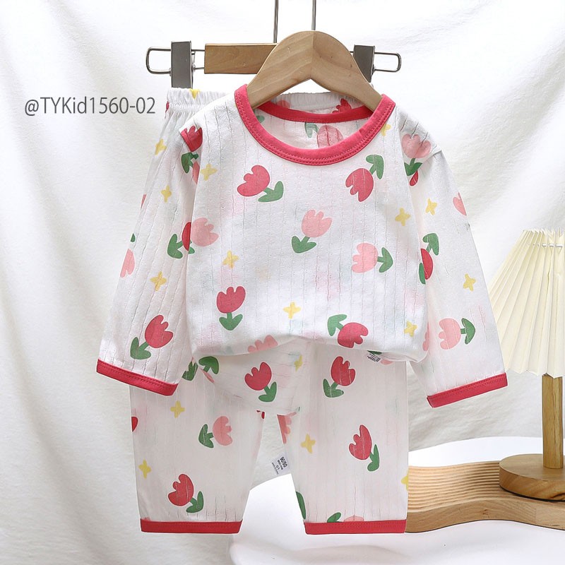 S1560-Đồ bộ mặc nhà thu đông cho bé, chất cotton giấy nhiều họa tiết Tiểu Yến KID