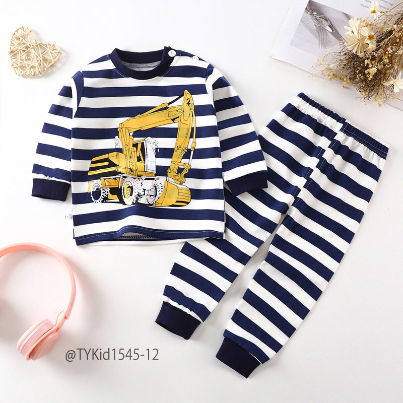 S1545-Đồ bộ cotton dài tay thu đông cho bé, chất liệu cotton mềm nhiều họa tiết Tiểu Yến KID