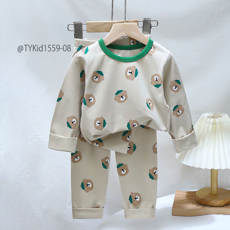 S1559-Đồ bộ mặc nhà thu đông cao cấp cho bé, vải cotton đẹp co giãn nhiều họa tiết Tiểu Yến KID